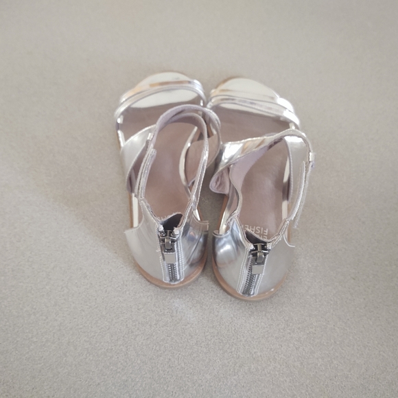 New! Eileen Fisher women's Cici leather sandals color silver metallic size 6 1/2 - Picture 5 of 6